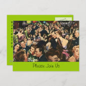 Feestelijke Menigte van de Dreun van de Partij van Uitnodiging Briefkaart (Voorkant / Achterkant)