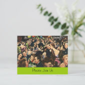 Feestelijke Menigte van de Dreun van de Partij van Uitnodiging Briefkaart (Staand voorkant)