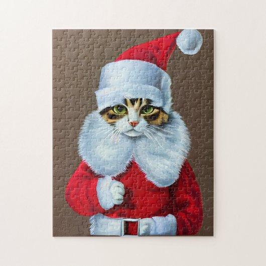 Feestelijke Meowy Christmas Cat puzzel (Verticaal)