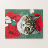 Feestelijke Meowy Kerstkat Theme Jigsaw Puzzel (Horizontaal)
