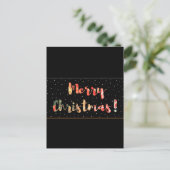 Feestelijke Merry Christmas Black & Gold Design Briefkaart (Staand voorkant)