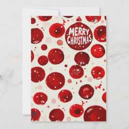 Feestelijke Merry Christmas Ornament Kaart met Red