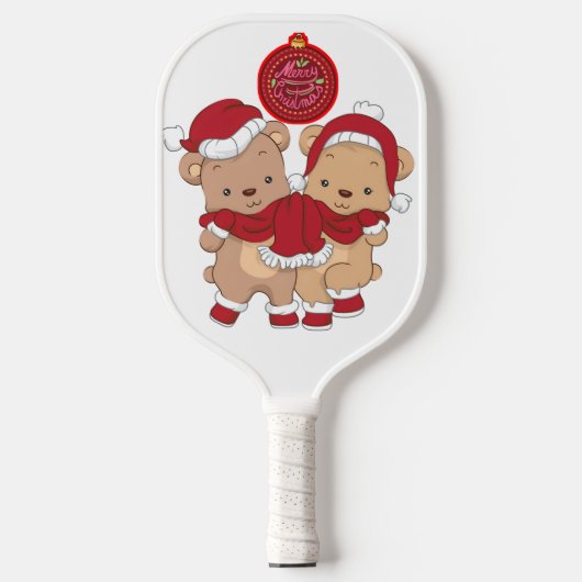 Feestelijke Merry Christmas Pickleball Paddle Desi (Voorkant)