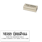 Feestelijke Merry Christmas retouradres Rubberstempel (Gestempeld)