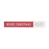 Feestelijke Merry Christmas Skinny Wraparound Labe (Individueel)