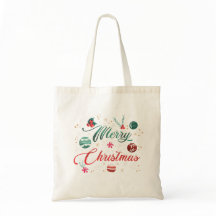 Feestelijke Merry Christmas Typografie met Ornamen