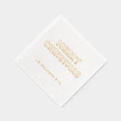 Feestelijke Merry Christmas Typography Bedrijfsnaa Folie Servetten (Rechts)