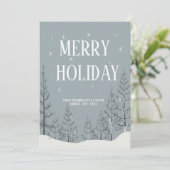 Feestelijke Merry Holiday Party Uitnodiging (Staand voorkant)