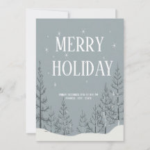 Feestelijke Merry Holiday Party Uitnodiging