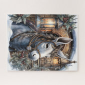 Feestelijke Metgezellen: Vakantie Ezel Legpuzzel (Horizontaal)