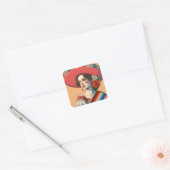 Feestelijke Mexicaanse Fiesta Party Favoriet Vierkante Sticker (Envelop)