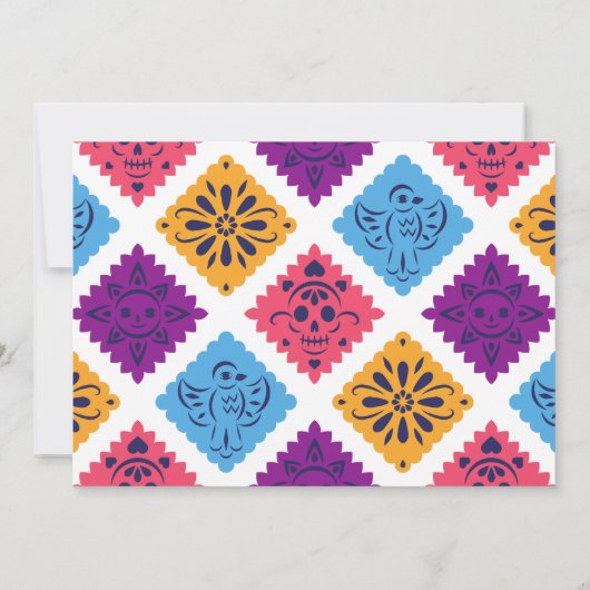 Feestelijke Mexicaanse flat dank u kaart (Achterkant)
