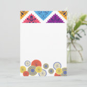 Feestelijke Mexicaanse Paper Fan Blank Kaart (Staand voorkant)