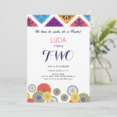 Feestelijke Mexicaanse Papier Fan Cactus 2e Verjaa Kaart (Staand voorkant)