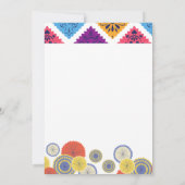 Feestelijke Mexicaanse Papier Fan Cactus 2e Verjaa Kaart (Achterkant)