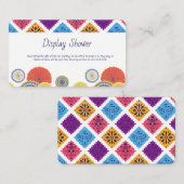 Feestelijke Mexicaanse Papier Fan Cactus Display D Informatiekaartje (Voorkant / Achterkant)