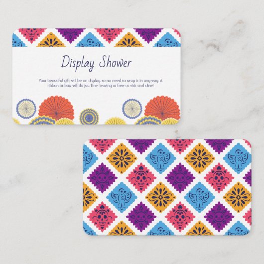 Feestelijke Mexicaanse Papier Fan Cactus Display D Informatiekaartje (Voorkant / Achterkant)