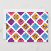 Feestelijke Mexicaanse Papier Fan Foto Kind Dank u Kaart (Achterkant)