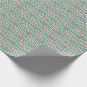 Feestelijke Mid-Century Geometric Christmas Mint P Cadeaupapier (Hoek)