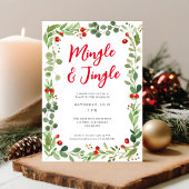 Feestelijke Mingle & Jingle Botanische Kerstfeest Feestdagenkaart