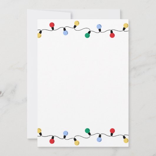 Feestelijke Mingle & Jingle Christmas Lights Party Kaart (Achterkant)