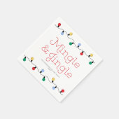 Feestelijke Mingle & Jingle Kleurrijke Kerstverlic Servet (Hoek)