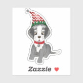Feestelijke Miniatuur Schnauzer Puppy Sticker (Vel)
