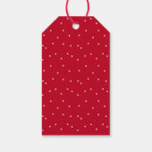 Feestelijke Minimal Holly Berries Whimsical Christ Cadeaulabel (Achterkant)