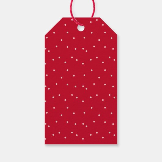 Feestelijke Minimal Holly Berries Whimsical Christ Cadeaulabel (Achterkant)