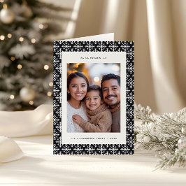 Feestelijke minimale zwart-wit geometrische Kaart