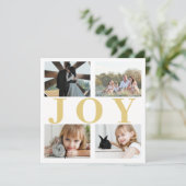 Feestelijke minimalistische gouden vreugde Kerstmi (Staand voorkant)