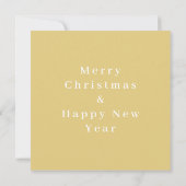 Feestelijke minimalistische gouden vreugde Kerstmi (Achterkant)
