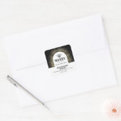 Feestelijke Minimalistische Moderne gouden honingb Vierkante Sticker (Envelop)