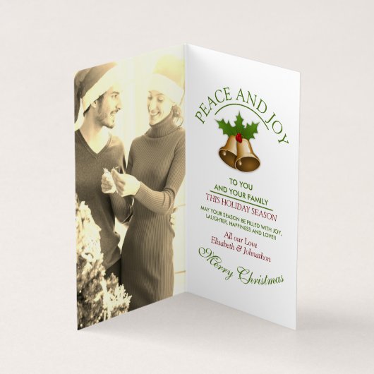 Feestelijke Mistletoe Bells Kerst Kaarten (Binnen)