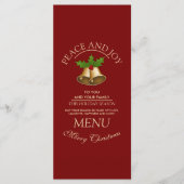 Feestelijke Mistletoe Bells Kerstmis Menu (Voorkant)