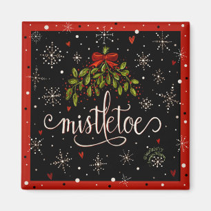 Feestelijke Mistletoe Kerstvakantie Inspirativitei Magneet