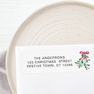 Feestelijke Mistletoe Retouradres Etiket