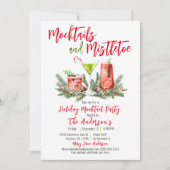 Feestelijke Mocktails & Mistletoe Kaart (Voorkant)