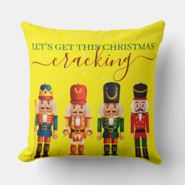 Feestelijke Modern Xmas Geel Schattige Notenkraker Kussen