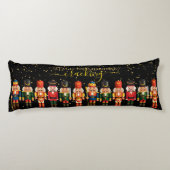 Feestelijke Modern Xmas Zwart Schattige Notenkrake Lichaamskussen (Achterkant)