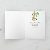 Feestelijke Moderne Folk Angel Tangerine Kerstmis Kaart (Binnen)