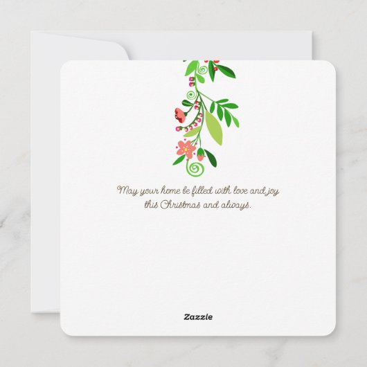 Feestelijke moderne folk engel Afro-Amerikaans Feestdagenkaart (Achterkant)