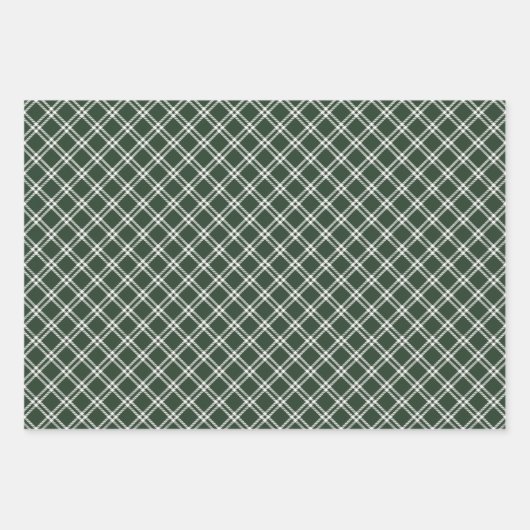 Feestelijke moderne groene en beige kerst inpakpapier vel (Voorkant 3)