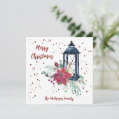 Feestelijke moderne kerstkaart kaart (Staand voorkant)