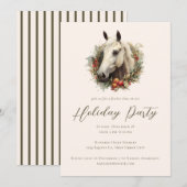 Feestelijke moderne paardenruitervakantie kaart (Voorkant / Achterkant)