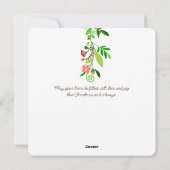 Feestelijke Moderne Volk Engel Sinaasappelplat Feestdagenkaart (Achterkant)