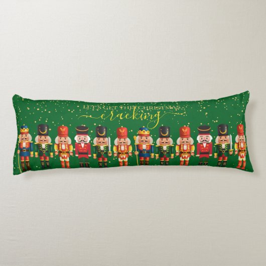 Feestelijke moderne Xmas Green Schattigee Notenkra Lichaamskussen (Achterkant)