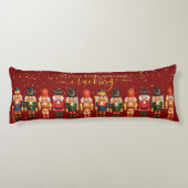 Feestelijke moderne Xmas rode Schattigee notenkrak Lichaamskussen (Achterkant)