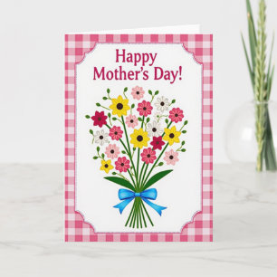 Feestelijke Moederdag bloemenkaart Kaart
