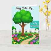Feestelijke Moederdag kaart (Gele Bloem)